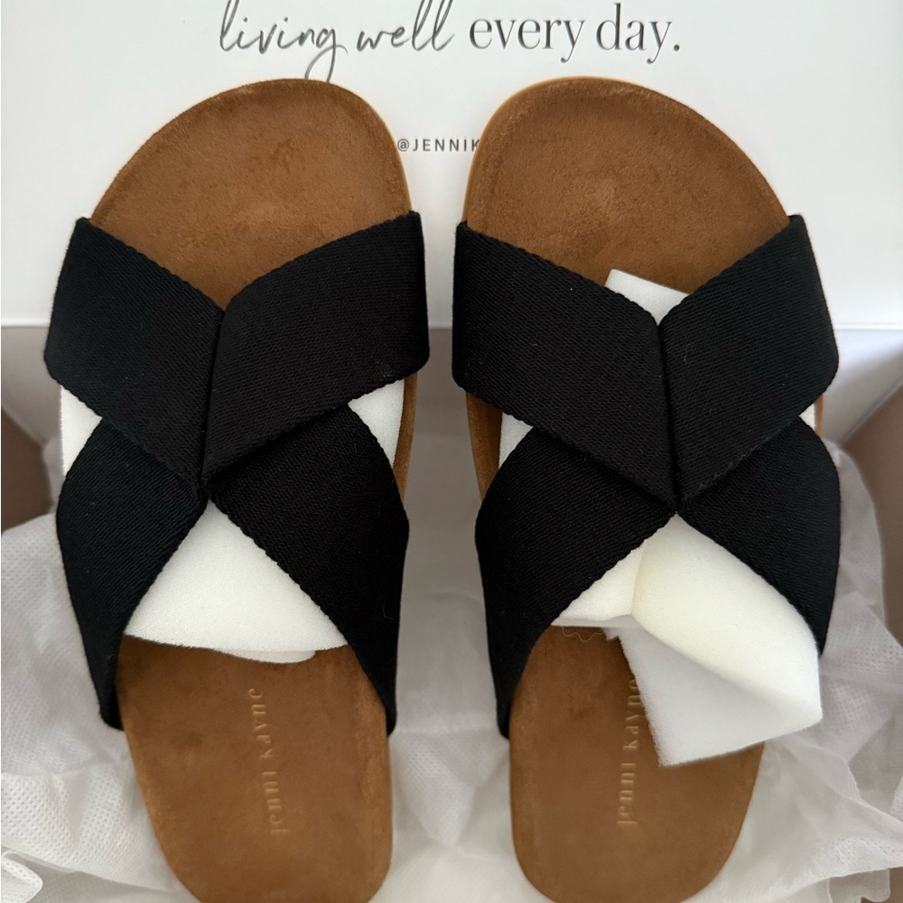 Jenni Kayne Cotton Crossover Sandal Size 39 / 9 US (Brand New in Box)